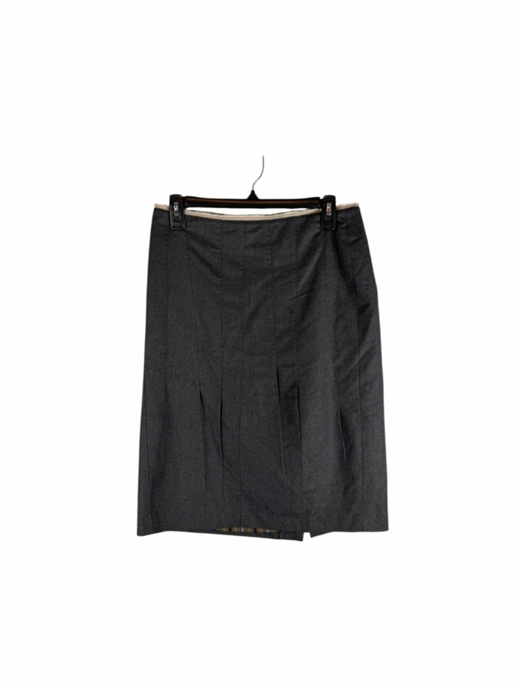 Gunex Made in Italy Gray Wool Blend Tailored Pencil Skirt Size 6